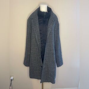 Gray Plaid Men’s Coat BERNARDO